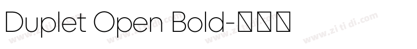 Duplet Open Bold字体转换